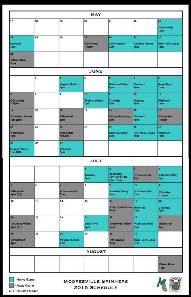 spinners2015schedule